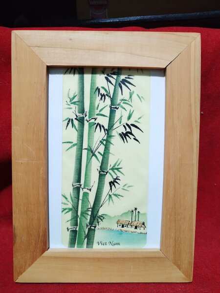 Tablouri vietnameze pictate manual pe matase